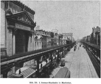 Abb. 331. 3. Avenue-Hochbahn in Manhattan.